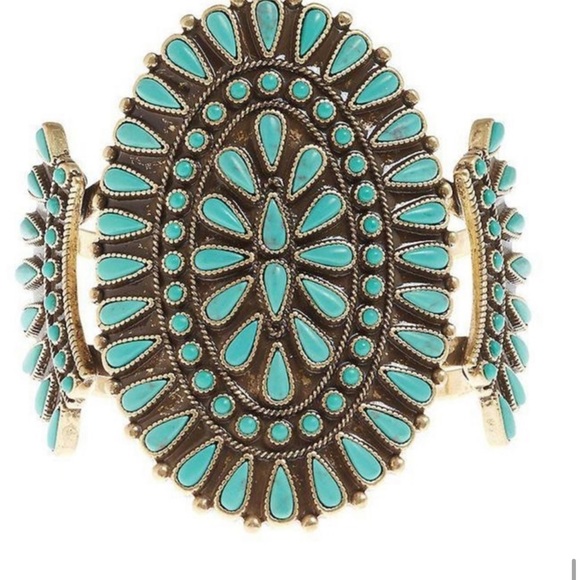 Lucky Brand Turquoise Cuff Bracelet - Picture 2 of 6